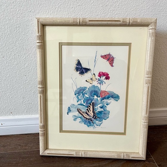 Framed Butterfly and Floral Art Print sine by Radovich - Picture 10 of 14